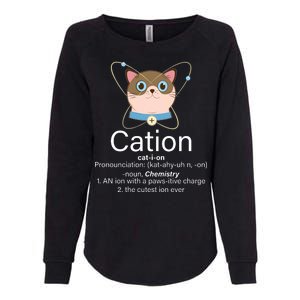 Cation Science Joke Funny Womens California Wash Sweatshirt