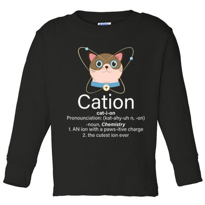 Cation Science Joke Funny Toddler Long Sleeve Shirt
