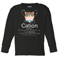 Cation Science Joke Funny Toddler Long Sleeve Shirt