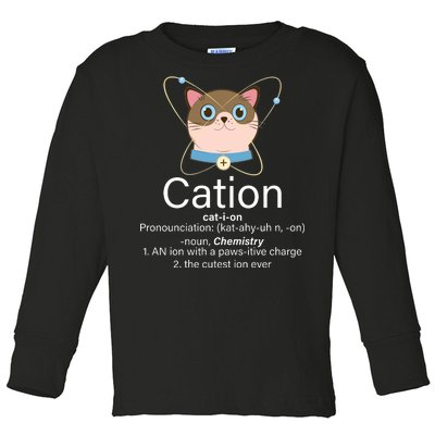 Cation Science Joke Funny Toddler Long Sleeve Shirt