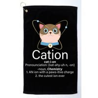 Cation Science Joke Funny Golf Towel