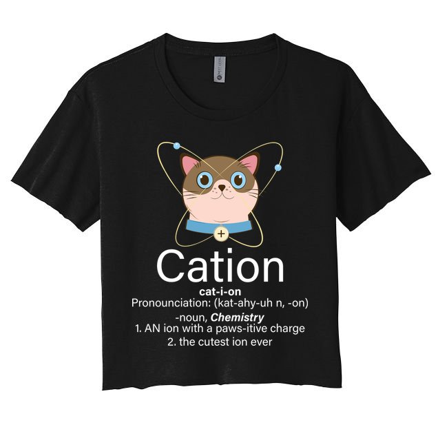 Cation Science Joke Funny Crop Top