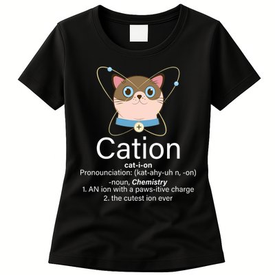 Cation Science Joke Funny Womens T-Shirt
