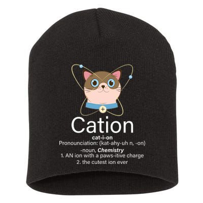 Cation Science Joke Funny Short Acrylic Beanie