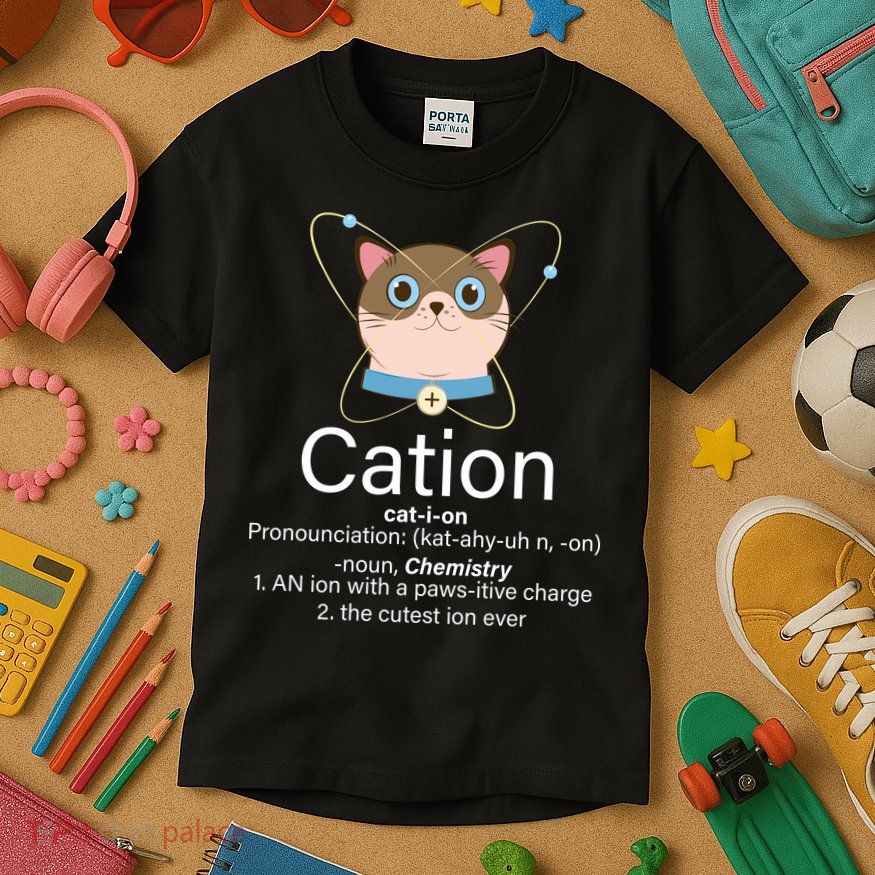 Cation Science Joke Funny Kids T-Shirt