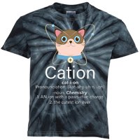 Cation Science Joke Funny Kids Tie-Dye T-Shirt