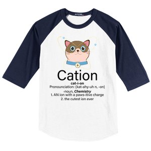 Cation Science Joke Funny Baseball Sleeve Shirt