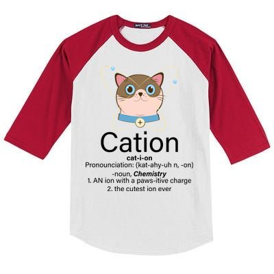 Cation Science Joke Funny Kids Colorblock Raglan Jersey