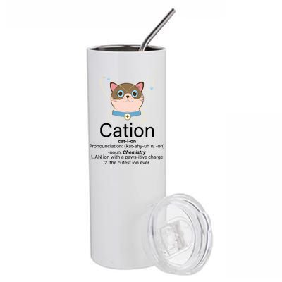 Cation Science Joke Funny Stainless Steel Tumbler