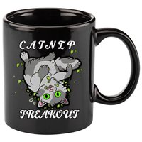 Catnip Freakout 11oz C Handle Ceramic Mug