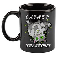 Catnip Freakout 11oz C Handle Ceramic Mug