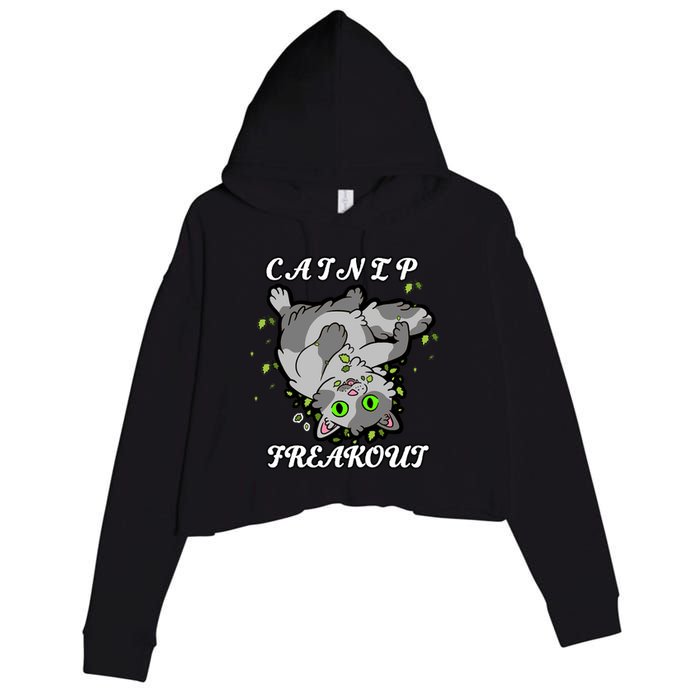 Catnip Freakout Crop Fleece Hoodie