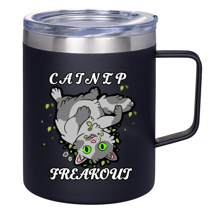 Catnip Freakout 12oz Stainless Steel Coffee Mug