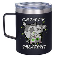 Catnip Freakout 12oz Stainless Steel Coffee Mug