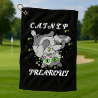 Catnip Freakout Golf Towel
