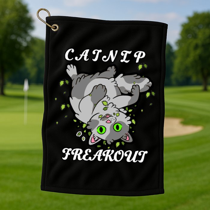 Catnip Freakout Golf Towel