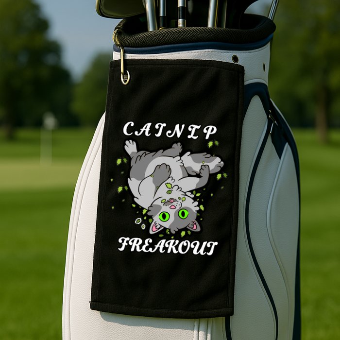 Catnip Freakout Golf Towel