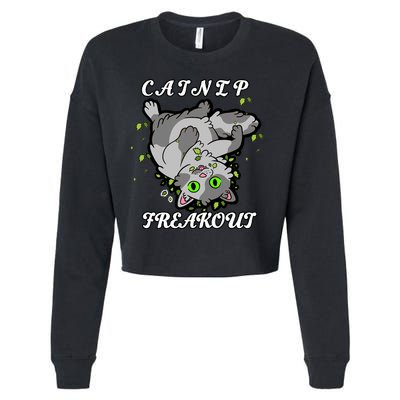 Catnip Freakout Cropped Pullover Crew