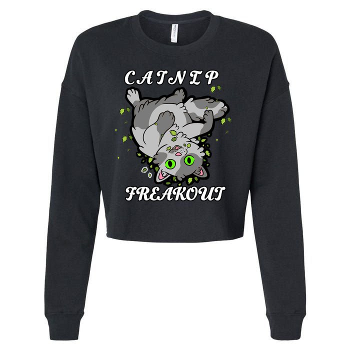 Catnip Freakout Cropped Pullover Crew