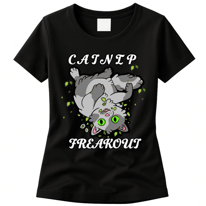 Catnip Freakout Womens T-Shirt