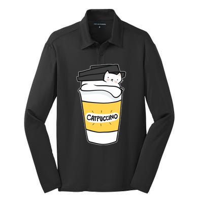 Catpuccino Silk Touch Performance Long Sleeve Polo