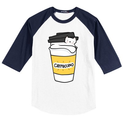 Catpuccino Baseball Sleeve Shirt