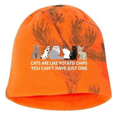 Cats Are Like Potato Chips Kati - Camo Knit Beanie