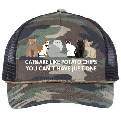 Cats Are Like Potato Chips Retro Rope Trucker Hat Cap