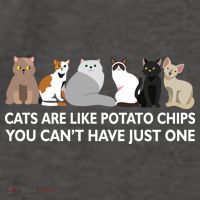 Cats Are Like Potato Chips Vector Backpack