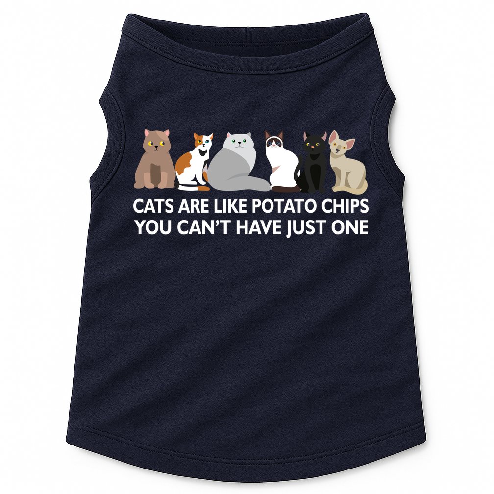 Cats Are Like Potato Chips Doggie Tank