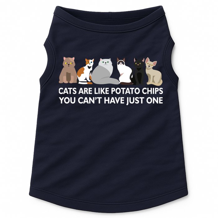 Cats Are Like Potato Chips Doggie Tank
