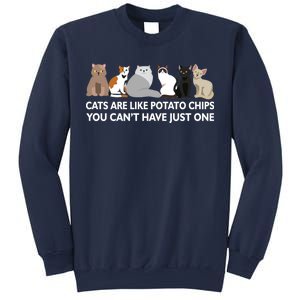 Cats Are Like Potato Chips Sweatshirt