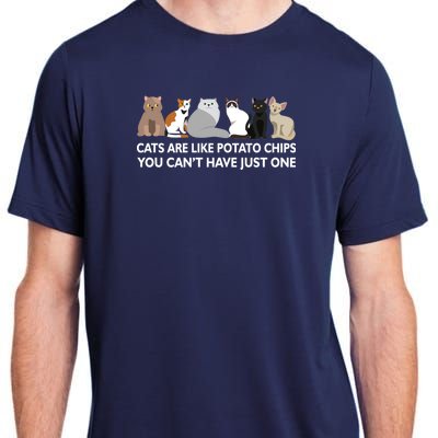 Cats Are Like Potato Chips Adult ChromaSoft Performance T-Shirt