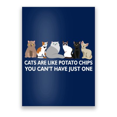 Cats Are Like Potato Chips Poster