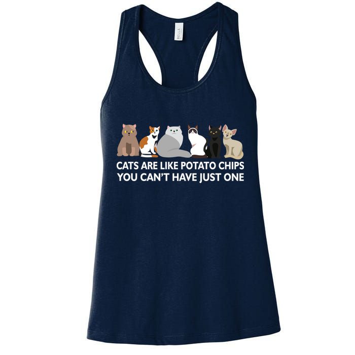 Cats Are Like Potato Chips Womens Tank Top