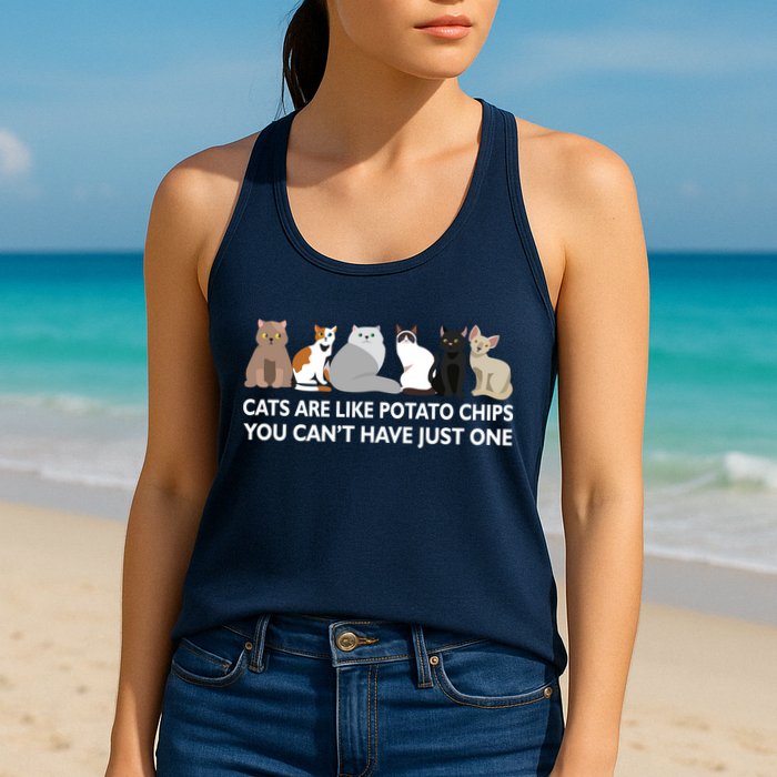Cats Are Like Potato Chips Womens Tank Top