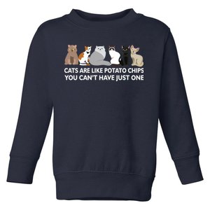 Cats Are Like Potato Chips Toddler Sweatshirt