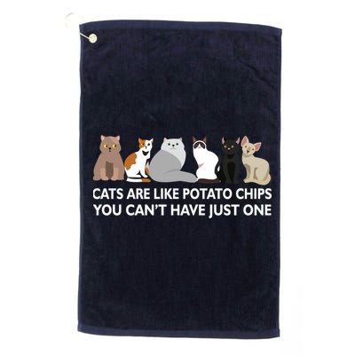 Cats Are Like Potato Chips Golf Towel