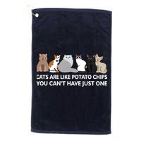Cats Are Like Potato Chips Golf Towel