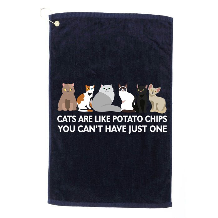 Cats Are Like Potato Chips Golf Towel