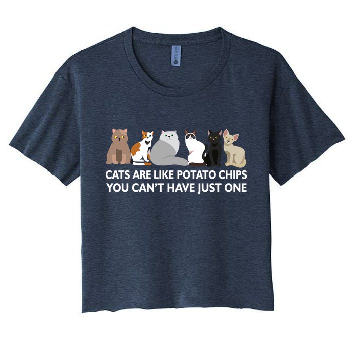 Cats Are Like Potato Chips Crop Top