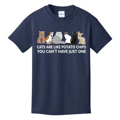 Cats Are Like Potato Chips Kids T-Shirt