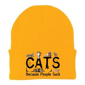 Cats Because People Suck Knit Cap Winter Beanie