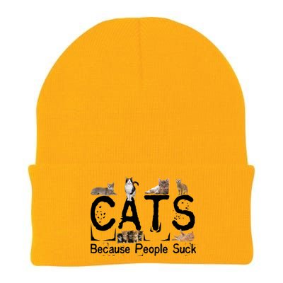 Cats Because People Suck Knit Cap Winter Beanie