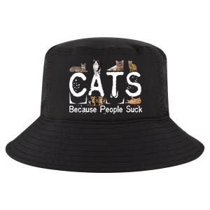 Cats Because People Suck Cool Comfort Performance Bucket Hat