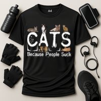 Cats Because People Suck Cooling Performance Crew T-Shirt