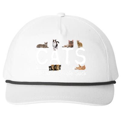 Cats Because People Suck Snapback Five-Panel Rope Hat