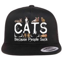 Cats Because People Suck Flatbill Hat