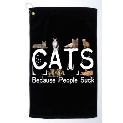 Cats Because People Suck Golf Towel