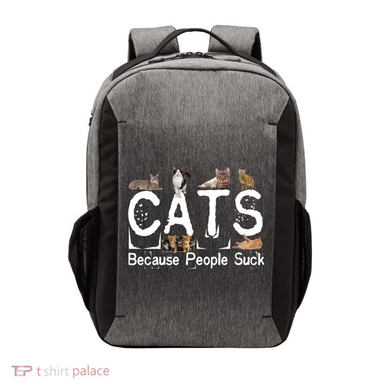 Cats Because People Suck Vector Backpack